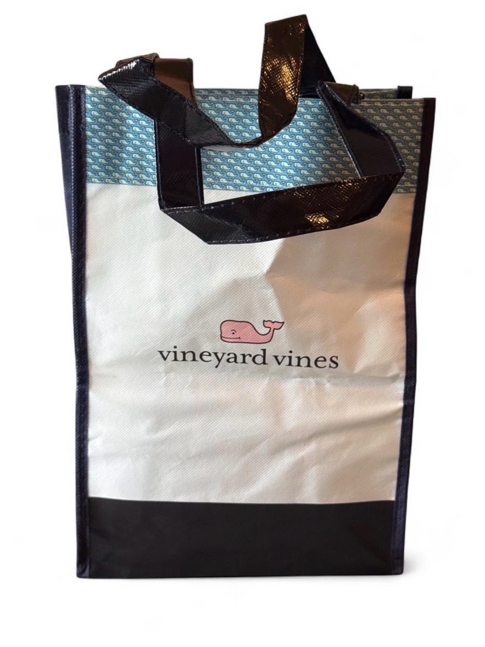 Vineyard Vines Reusable Shopping Tote Bag Pink Whale Preppy Coastal Vibes